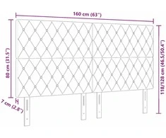 Galvūgalis Šviesiai pilka 160 cm Aksomas