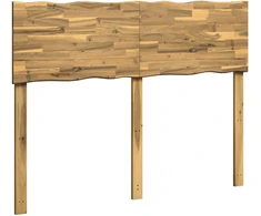 Lovos galvūgalis su natūraliu kraštu ROSTOCK Balta 135 cm