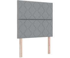 LED Čiužinio Lova Šviesiai pilka 90 x 200 cm audinys