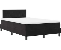 LED Čiužinio Lova su čiužiniu su LED Juoda 120 x 190 cm Aksomas