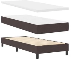 Kiemas lova su galvūgalio Tamsiai rudas 80 x 200 cm audinys