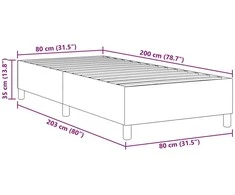 Lova Platforminės lovos rėmas Tamsiai pilka 80 x 200 cm