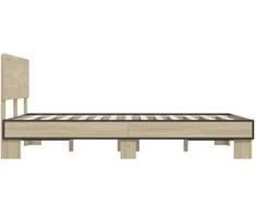 Lovos rėmas, ąžuolo, 120x200cm, apdirbta mediena ir metalas