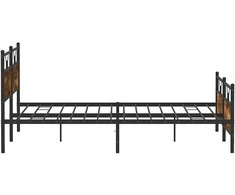 Lovos rėmas be čiužinio, dūminio ąžuolo, 200x200cm, metalas