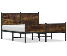 Lova Lovos rėmas be čiužinio, dūminio ąžuolo, 140x190cm, metalas