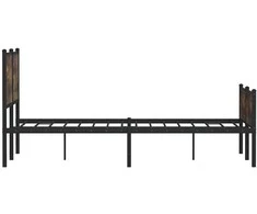 Lovos rėmas be čiužinio, dūminio ąžuolo, 150x200cm, metalas