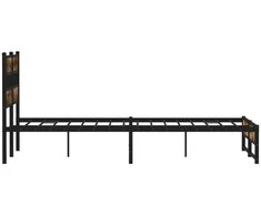 Lova Lovos rėmas be čiužinio, dūminio ąžuolo, 135x190cm, metalas