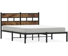 Lova Lovos rėmas be čiužinio, dūminio ąžuolo, 140x190cm, metalas