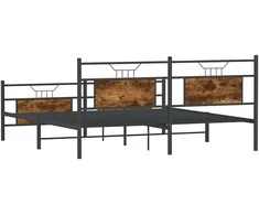 Lova Lovos rėmas be čiužinio, dūminio ąžuolo, 183x213cm, metalas