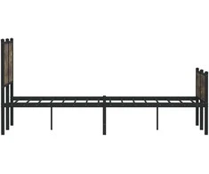 Lovos rėmas be čiužinio, dūminio ąžuolo, 120x200cm, metalas