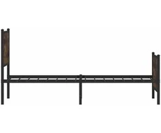 Lovos rėmas be čiužinio, dūminio ąžuolo, 80x200cm, metalas