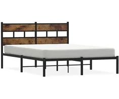 Lova Lovos rėmas be čiužinio, dūminio ąžuolo, 135x190cm, metalas