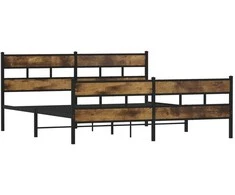 Lova Lovos rėmas be čiužinio, dūminio ąžuolo, 193x203cm, metalas