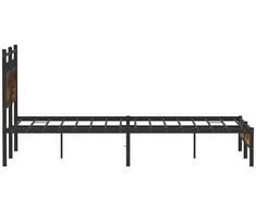 Lovos rėmas be čiužinio, dūminio ąžuolo, 120x200cm, mediena