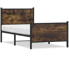 Lovos rėmas be čiužinio, dūminio ąžuolo, 80x200cm, metalas