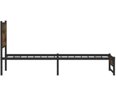 Lovos rėmas be čiužinio, dūminio ąžuolo, 100x200cm, metalas