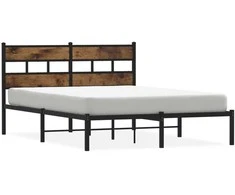 Lovos rėmas be čiužinio, dūminio ąžuolo, 150x200cm, metalas