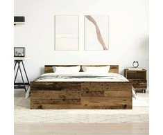 Lovos rėmas be čiužinio, medienos dizaino, 150x200 cm