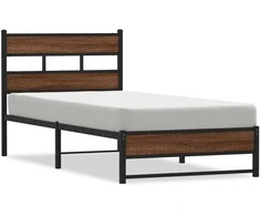 Lova Lovos rėmas be čiužinio, rudas ąžuolo, 107x203cm, metalas