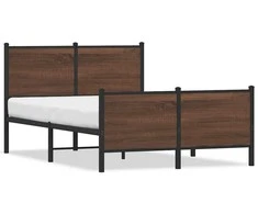 Lovos rėmas be čiužinio, rudas ąžuolo, 120x200cm, metalas