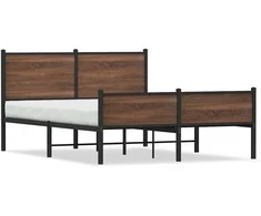Lovos rėmas be čiužinio, rudas ąžuolo, 140x200cm, metalas