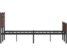 Lovos rėmas be čiužinio, rudas ąžuolo, 150x200cm, metalas