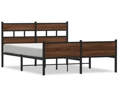 Lovos rėmas be čiužinio, rudas ąžuolo, 160x200cm, metalas