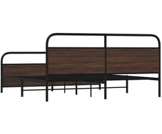 Lovos rėmas be čiužinio, rudas ąžuolo, 180x200cm, metalas