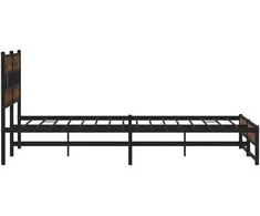 Lovos rėmas be čiužinio, rudas ąžuolo, 180x200cm, metalas