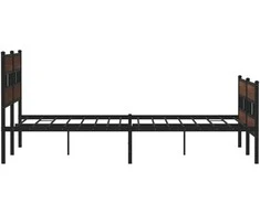 Lovos rėmas be čiužinio, rudas ąžuolo, 180x200cm, metalas
