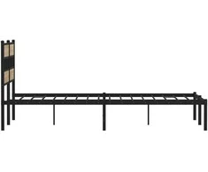 Lovos rėmas be čiužinio, sonoma ąžuolo, 160x200cm, metalas