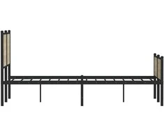 Lovos rėmas be čiužinio, sonoma ąžuolo, 120x200cm, metalas