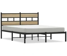 Lova Lovos rėmas be čiužinio, sonoma ąžuolo, 135x190cm, metalas