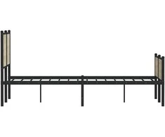 Lova Lovos rėmas be čiužinio, sonoma ąžuolo, 140x190cm, metalas