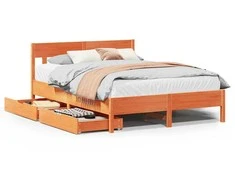 Lovos rėmas be čiužinio, vaško ruda, 120x200cm, pušis