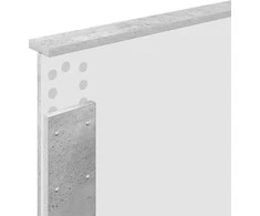 Lova Lovos rėmas Betono pilka 100 x 200 cm Apdirbta mediena
