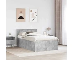 Lova Lovos rėmas Betono pilka 135 x 190 cm Apdirbta mediena