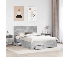 Lovos rėmas Betono pilka 150 x 200 cm Apdirbta mediena