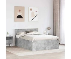 Lova Lovos rėmas Betono pilka 150 x 200 cm Apdirbta mediena