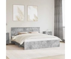 Lova Lovos rėmas Betono pilka 180 x 200 cm Apdirbta mediena
