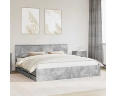 Lova Lovos rėmas Betono pilka 200 x 200 cm Inžinerinė mediena