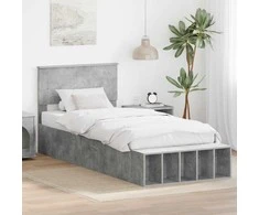 Lova Lovos rėmas Betono pilka 70 x 190 cm Apdirbta mediena