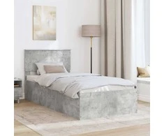 Lova Lovos rėmas Betono pilka 75 x 190 cm Apdirbta mediena