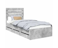 Lova Lovos rėmas Betono pilka 75 x 190 cm Inžinerinė mediena