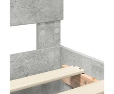 Lova Lovos rėmas Betono pilka 90 x 190 cm Apdirbta mediena