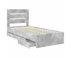 Lova Lovos rėmas Betono pilka 90 x 200 cm Inžinerinė mediena