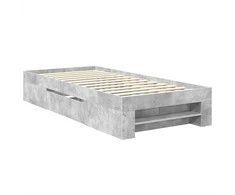 Lova Lovos rėmas Betono pilka 90 x 200 cm Apdirbta mediena