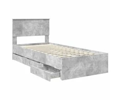 Lova Lovos rėmas Betono pilka 90 x 190 cm Inžinerinė mediena