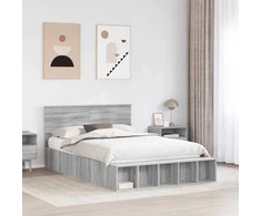 Lovos rėmas Pilkas Sonoma 140 x 190 cm Apdirbta mediena