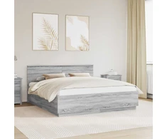 Lovos rėmas Pilkas Sonoma 200 x 200 cm Apdirbta mediena